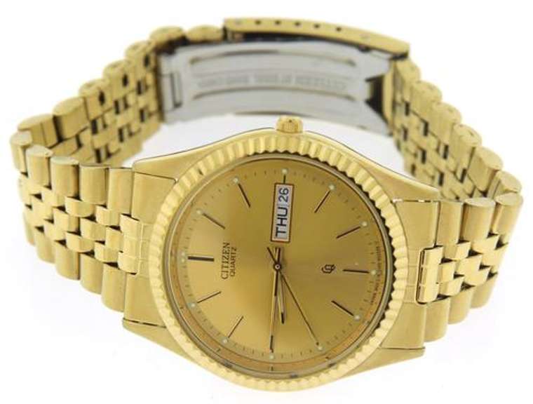 Men's Gold Marker Dial Watch