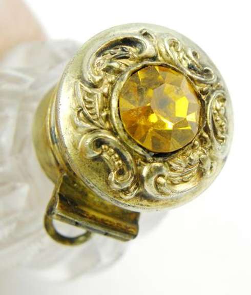 Antique Cut Glass & Sterling Perfume Bottle