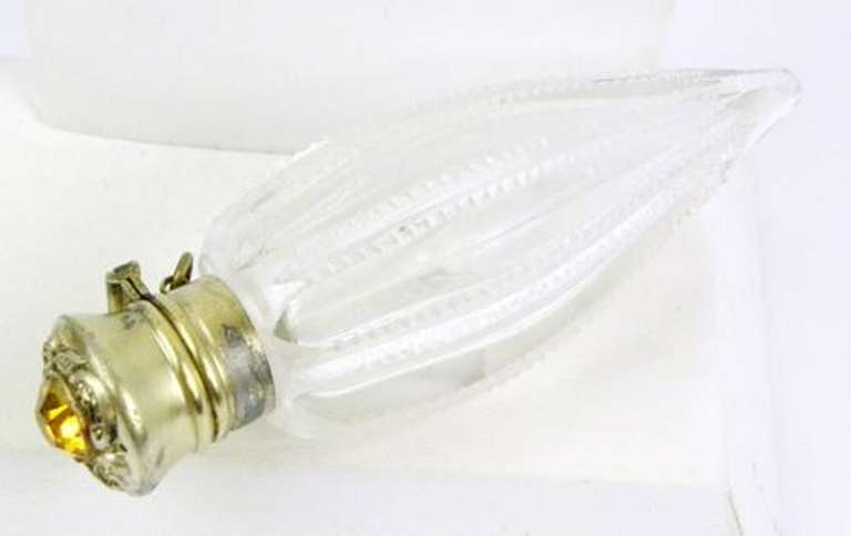 Antique Cut Glass & Sterling Perfume Bottle