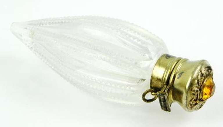 Antique Cut Glass & Sterling Perfume Bottle