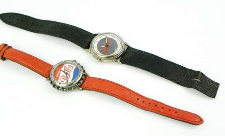 2 Vintage Pepsi-Cola Watches, Runs