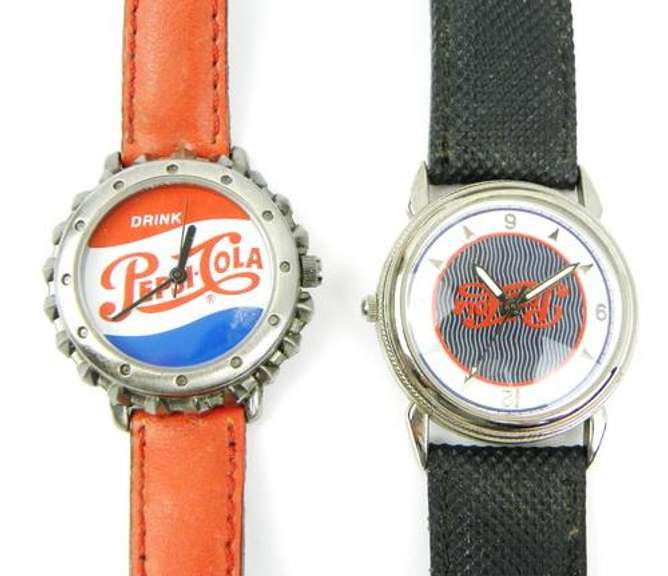 2 Vintage Pepsi-Cola Watches, Runs