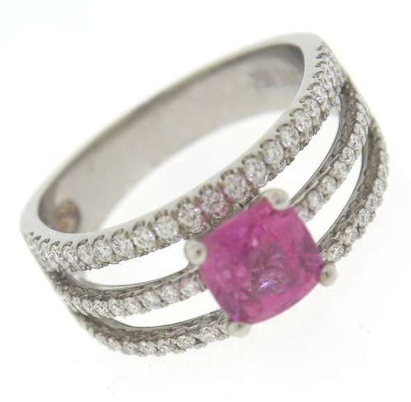 Ideal White Gold Pink Sapphire & Diamond Ring
