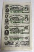 Uncut Sheet Of 4 Bank Of New England Goodspeeds Landing