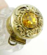 Antique Cut Glass & Sterling Perfume Bottle