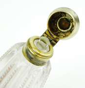 Antique Cut Glass & Sterling Perfume Bottle
