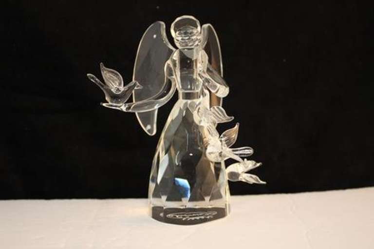 Loving Crystal Angel with Doves