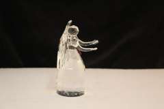 Crystal Angel with Ruby Bow