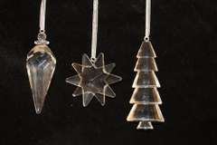 Crystal Holiday Ornament - Set of 3