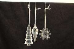Crystal Holiday Ornament - Set of 3