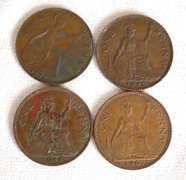 150 Assorted British Copper Pennies