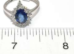 Gorgeous Custom Sapphire & Diamond Ring in Platinum