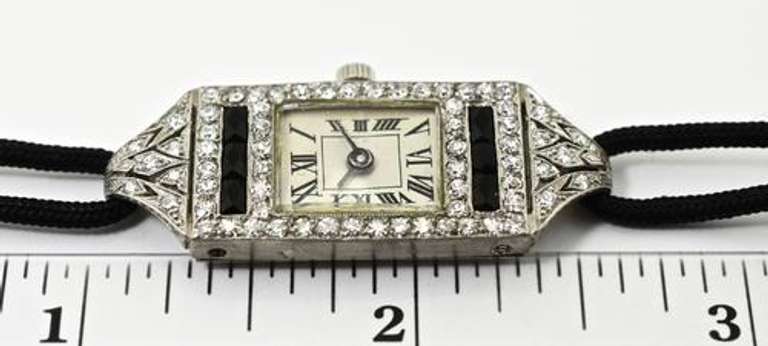 Gorgeous Vintage Art Deco Platinum and Diamond Watch