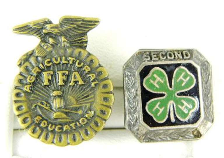 Vintage Future Farmers & Sterling 4-H Pins