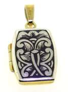 Vintage Sterling Silver Decorative Set Of Earrings And Pendant