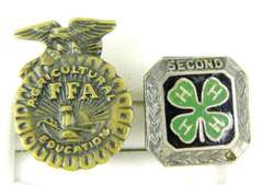 Vintage Future Farmers & Sterling 4-H Pins