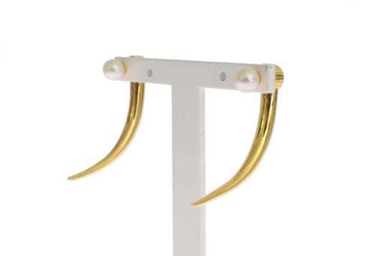 NIALAYA PEARL SCREW BACK SKYFALL 925 SILVER EARRINGS