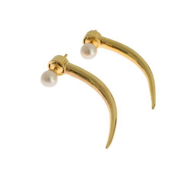 NIALAYA PEARL SCREW BACK SKYFALL 925 SILVER EARRINGS