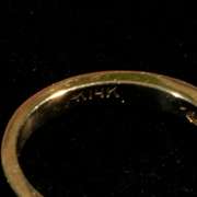 14 K Yellow Gold 12 Diamond Channel Set Ring, Size 6.5