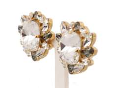 DOLCE & GABBANA CLEAR GRAY NATALE EARRINGS