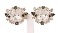 DOLCE & GABBANA CLEAR GRAY NATALE EARRINGS