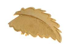 DOLCE & GABBANA GOLD PLATED BRASS LEAF BROOCH