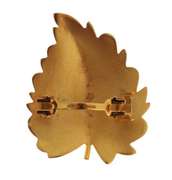 DOLCE & GABBANA GOLD PLATED BRASS LEAF BROOCH