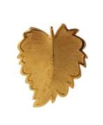 DOLCE & GABBANA GOLD PLATED BRASS LEAF BROOCH