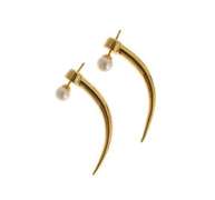 NIALAYA PEARL SCREW BACK SKYFALL 925 SILVER EARRINGS