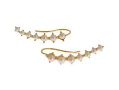 NIALAYA WHITE PEARL HOOK GOLD 925 SILVER EARRINGS