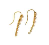 NIALAYA WHITE PEARL HOOK GOLD 925 SILVER EARRINGS