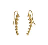 NIALAYA WHITE PEARL HOOK GOLD 925 SILVER EARRINGS