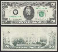 $20 1977 FRN Major Insufficient Inking Uncirculated
