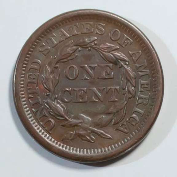 Solid Near Unc 1855 Itallic 5 Large Cent