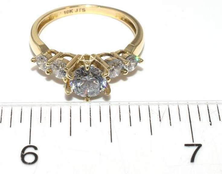 Incredible Flashy CZ Ring in Yellow Gold