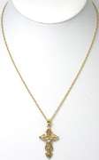 14KT Ornate Cross Pendant & Chain