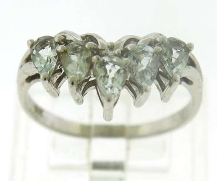 Amazing White Gold Marquise Aquamarine Ring