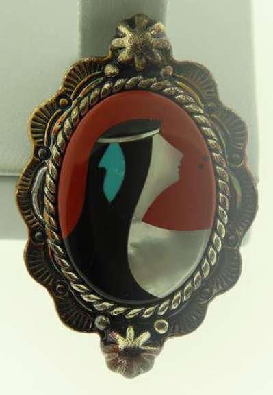 American Indian Sterling Silver Pendant Brooch