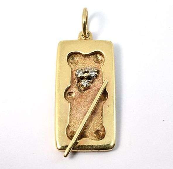 Unusual Gold Pool Table Charm
