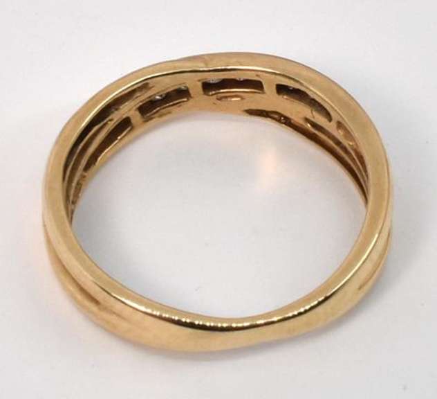 Bypass Style Channel Set Diamond Ring