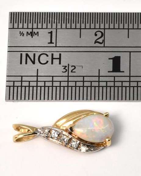 Tasteful Pear Shaped Opal Pendant