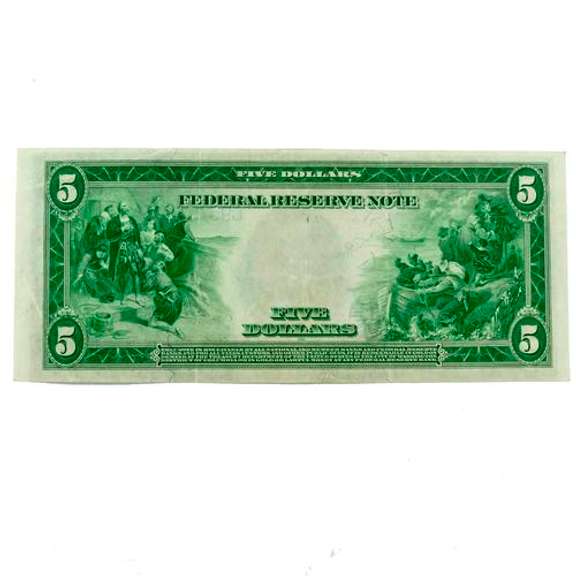 $ 5 Series Of 1914 Lincoln Federal Reserve Note