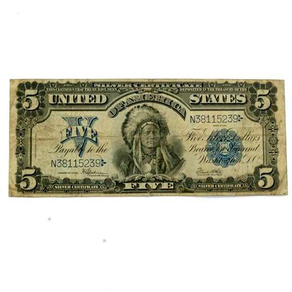 $ 5 1899 Series Indian Chief Silver Certificate