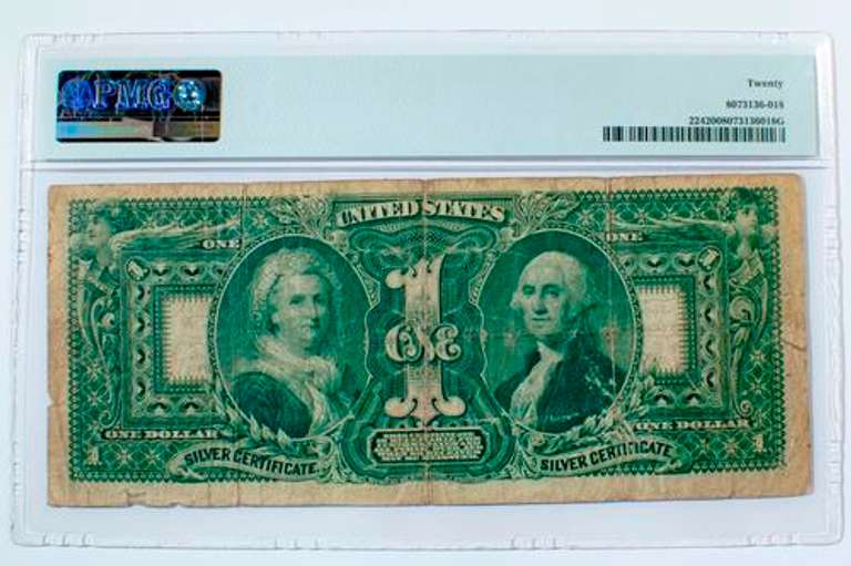 1896 $1 Educational Silver Certificate Note PMG VF 20