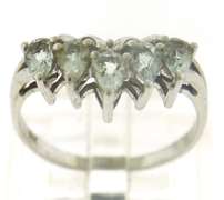 Amazing White Gold Marquise Aquamarine Ring