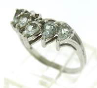 Amazing White Gold Marquise Aquamarine Ring