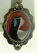 American Indian Sterling Silver Pendant Brooch