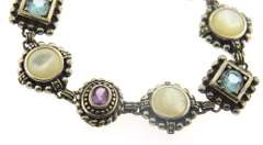 Sterling Silver Thailand Multi Gemstone Bracelet