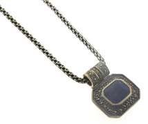Lapis and Marcasite Sterling Silver Necklace