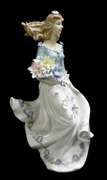 Strolling Through the Meadow 14inc Porcelain Figurine